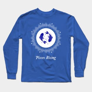 Pisces Rising Astrology Chart Zodiac Sign Ascendant Long Sleeve T-Shirt